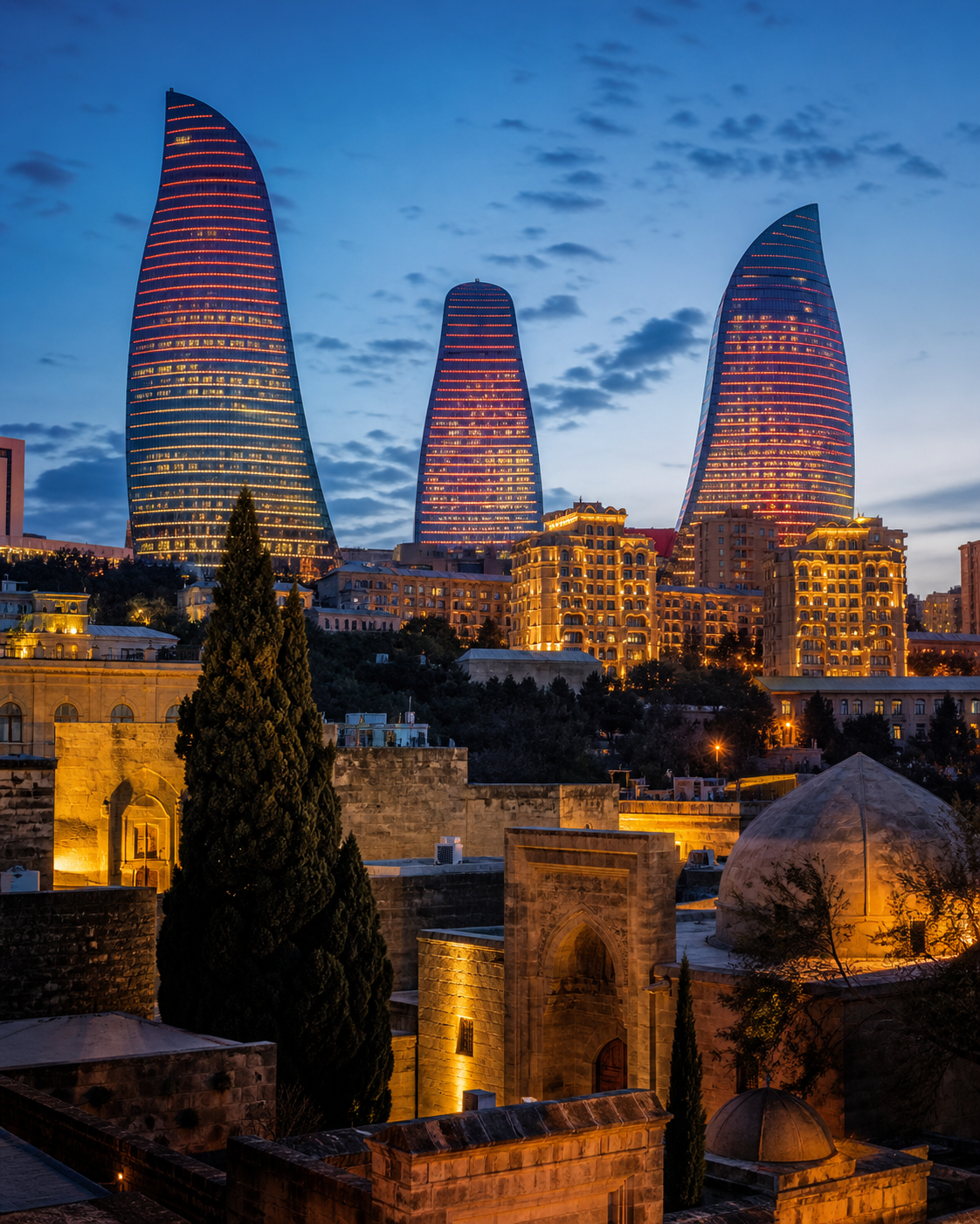 Flame Towers in Baku